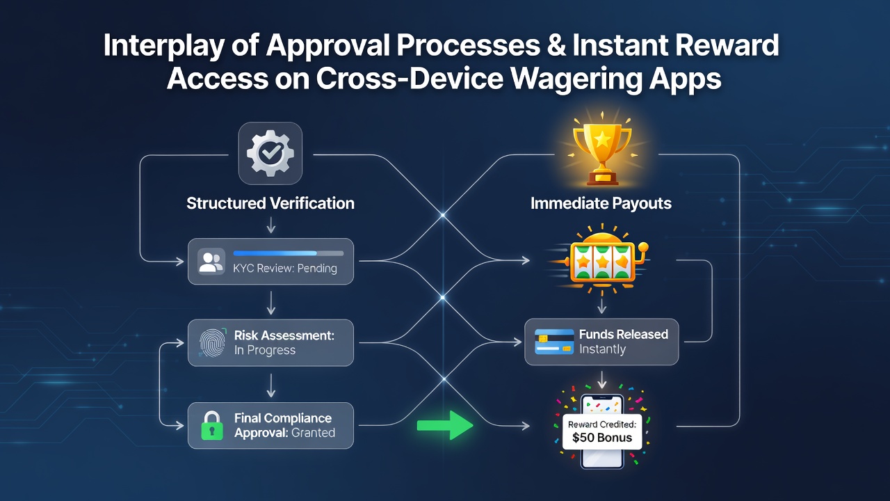 Darstellung der Synchronisation zwischen Verifizierung und Belohnungssystemen in cross-device Wett-Apps